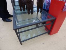 Small 2 Tier Glass Topped Display Table