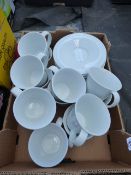 12 Art De Cuisine Teacups & Saucers