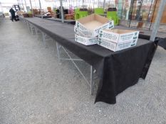 Aluminium Display Bench with Capillary Matting - 25 x 1 m