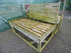 Tanalised Bench with Trellis