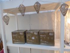 3 Boxes Containing 3.8m 20 Light LED Decorations