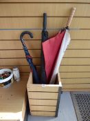 Umbrella Stand with 4 Brollies