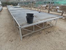Aluminium Display Bench with Capillary Matting - 16 x 2 m