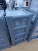 Plastic 4 Drawer Storage Unit