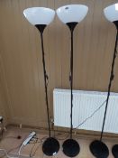 2 Black & Frosted Uplighters