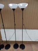 2 Black & Frosted Uplighters