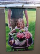 Printed Hanging Canvas of Girl in Wheelbarrow