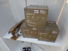 3 Boxes Containing 3.8m 20 Light LED Decorations