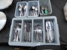 Cutlery Tray Containing Genware Stainless Steel Cutlery