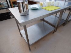 Stainless Steel Preparation Table with Under Shelf 70 x 110cm