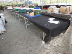 Single Sided Aluminium Bench with Capillary Matting - 25 x 1 m