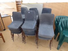 37 Black Stacking Chairs - Plastic