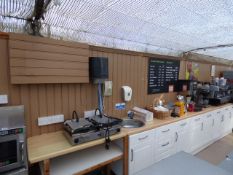 Softwood Matchboarding Wall Complete with Kitchen Partitioning - Splash Backs & Serving Counters