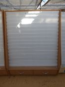 Greeting Card Storage Unit in White & Light Beech Finish