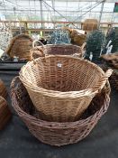3 Cane Baskets