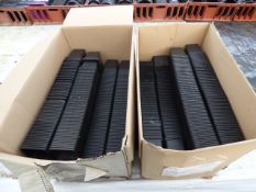 2 Boxes of Black Plastic Square Pots