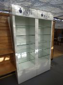 2 White Lamp Berger Cabinets