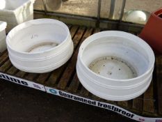 2 Circular Heavy Duty Planters