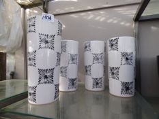 4 Black & White Vases