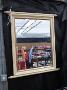 Cream & Gold Bevelled Glass Mirror