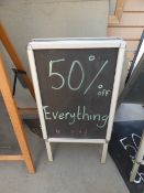 Aluminium Framed 'A' Frame Blackboard