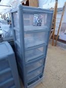 Plastic 6 Drawer Storage Unit
