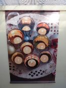Printed Hanging Canvas Depicting Tealights