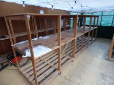 17 Bays of Pine & Melamine Storage Shelving/ Storeroom