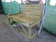 Tanalised Bench with Trellis