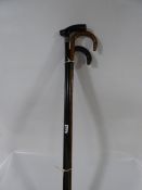 3 Walking Sticks with Silver Bands