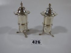 Pair of Solid Silver Salt & Pepper Pots