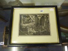 Framed Industrial Etching