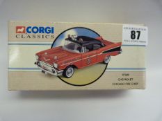 Boxed Corgi Classics Chevrolet Chicago Fire Chief Car