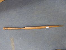 African Carved Hand Spear