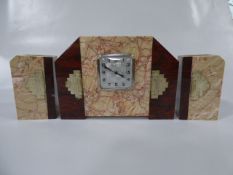 French Marble Art Deco Garniture De Cheminee