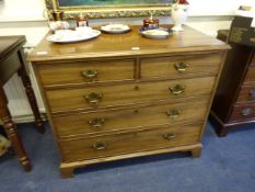 Georgian Mahogany Chest of 3 Long & 2 Short Drawers