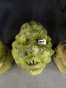 Original Stone Gargoyle Head