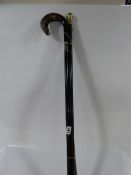2 Walking Sticks with Silver Topped Handles & 2 Swagger Sticks