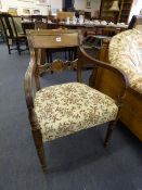 Georgian Mahogany Elbow Chair
