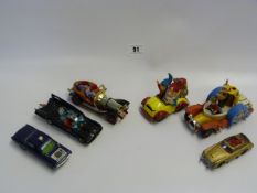 6 Unboxed Corgi TV Related Vehicles