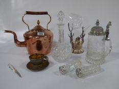 Copper Kettle - Silver Plated Brandy Warmer