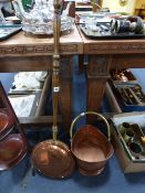 Copper Coal Scuttle & Bed Warmer