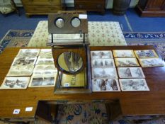 Fine Quality 1900's Stereoscope/Graphoscope & Selection of Cards