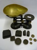 Vintage Set of Scales & Weights