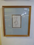 Framed Pen & Ink Sketch by Sir Edwin Landeseer