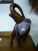 Carved Solid Fruit Wood Elephant