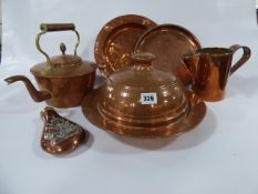 Box Containing Copper Plates - Kettles - Jugs etc