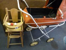 1960's Child's Push Chair & High Chair