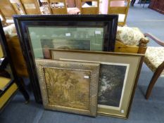 Gilt Framed Tapestry Picture - Framed Religious Print etc