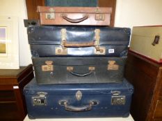 4 Vintage Suitcases